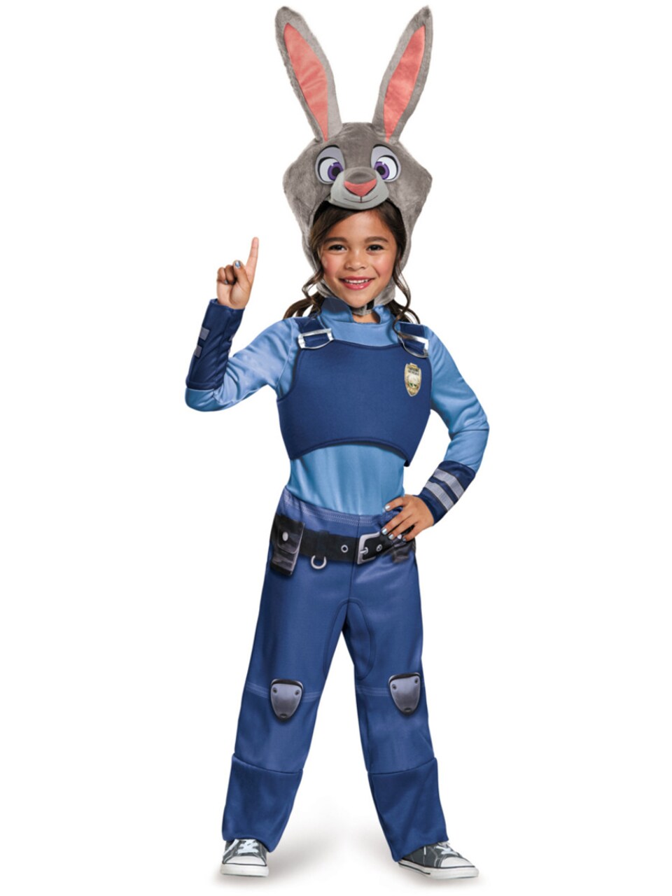 Child's Girls Zootopia Judy Hopps Bunny Police Officer Costume